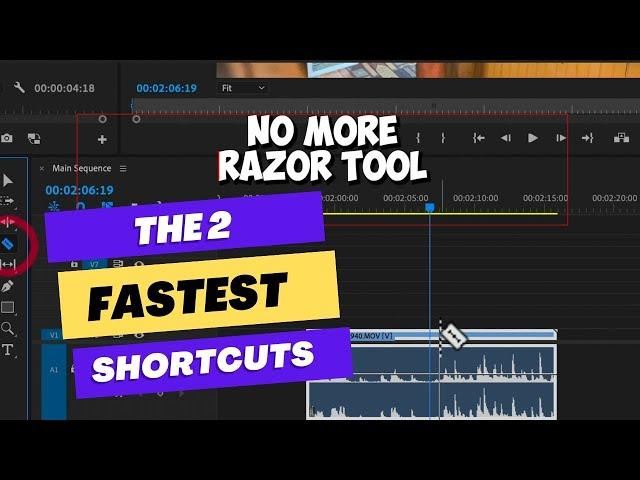 Edit 100X Faster: Shortcuts to the Razor Tool and Ripple Delete Adobe Priemere Pro