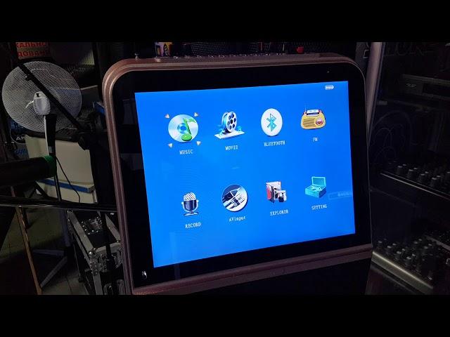 Караоке колонка на акб с экраном и микрофоном + Bluetooth