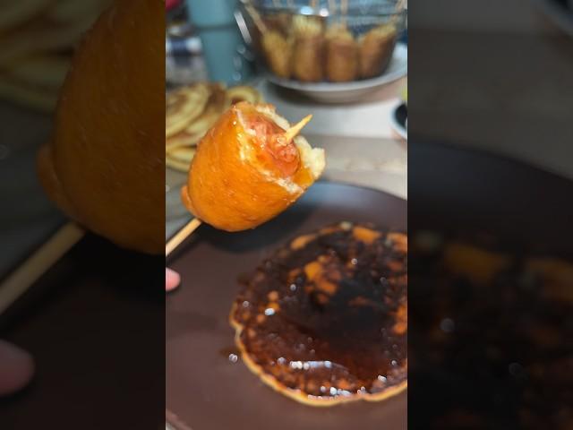 Quickest and easiest way to make CORN DOGS️ #foryou #fyp #pancakemix #reels #ytshorts