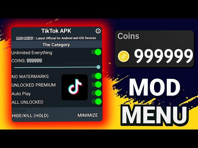 TikTok MOD APK 2024 (Unlimited Coins, No Watermark, 1M Followers, Premium, Region Unlocked)