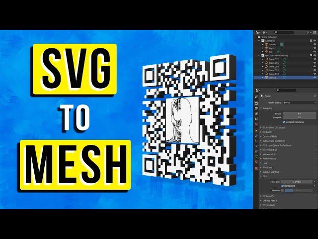 Turn SVG image files into 3D meshes in Blender!