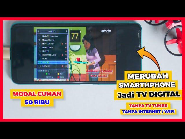 Cara Menjadikan HP Sebagai LAYAR TV | Tanpa WIFI - Tanpa Kuota INTERNET - Tanpa USB TV Tuner DVB-T2