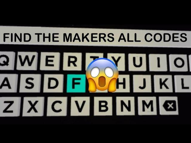 ⌨️(READ PINNED COMMENT) All 8 Keyboard Codes - Roblox Find The Markers⌨️