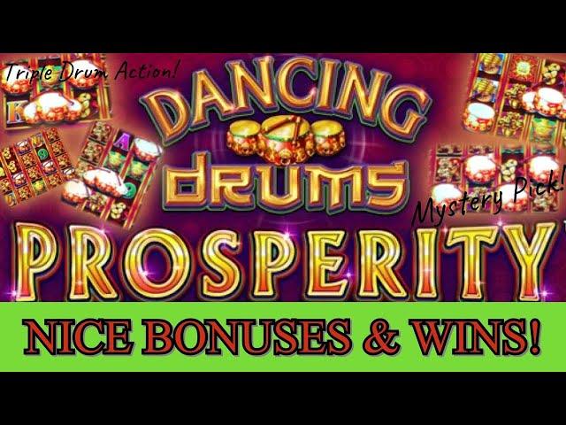 Dancing Drums Slot Machine Nice Bonuses And Wins $5.88 Bet Method Surprise Mystery Pick! 