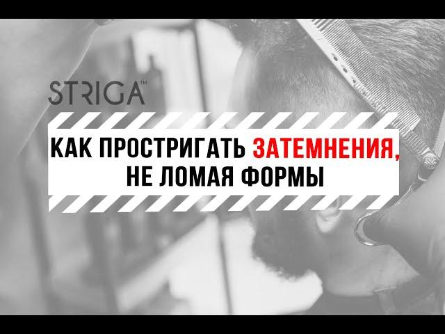 Как простригать затемнения, не ломая формы. Школа Парикмахеров STRIGA ™