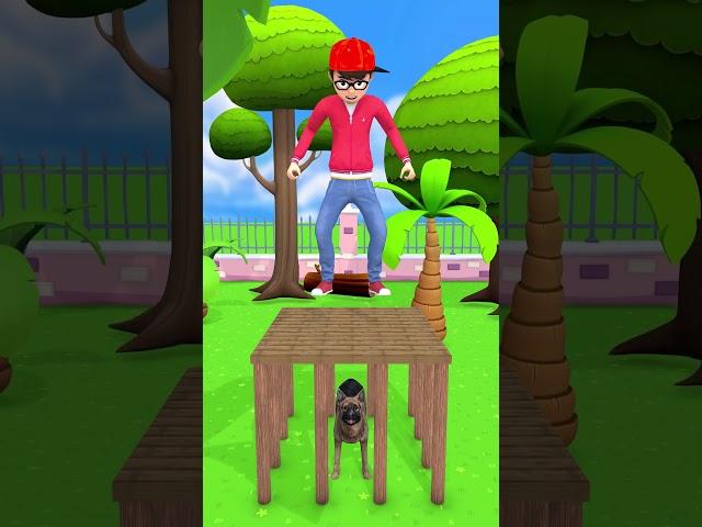When Nick Teases Wolves in the Forest in Scary Teacher 3D #funny #shorts