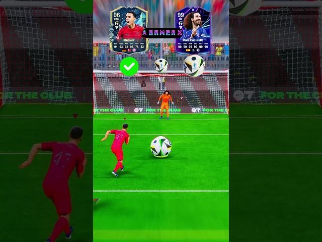 Musiala Vs Cucurella Small-Big Ball Penalty Challenge #shorts #football #fc25