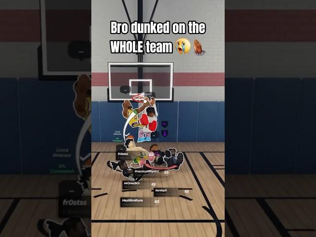 NEVER going in the paint again #wittyyb #practicalbasketball #posterizer