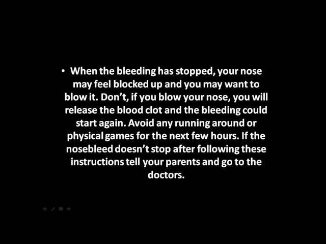how to stop a nosebleed