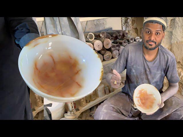 How ONYX Marble Stone Bowl are Made || Handcrafted ONYX Marble Stone Bowl || DIY ONYX Stone Bowl