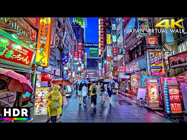 Tokyo Japan - Shinjuku Summer Night Walk 2024 • 4K HDR