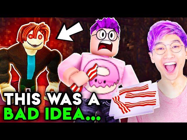 Can You ESCAPE BAKON While EATING BACON!? (SCARY ROBLOX GAME)