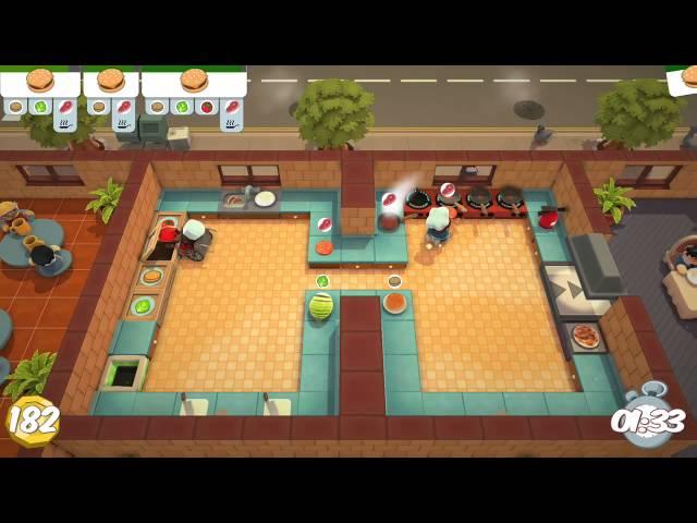 Overcooked Level 1-4 2 Player Co-op 3 Stars