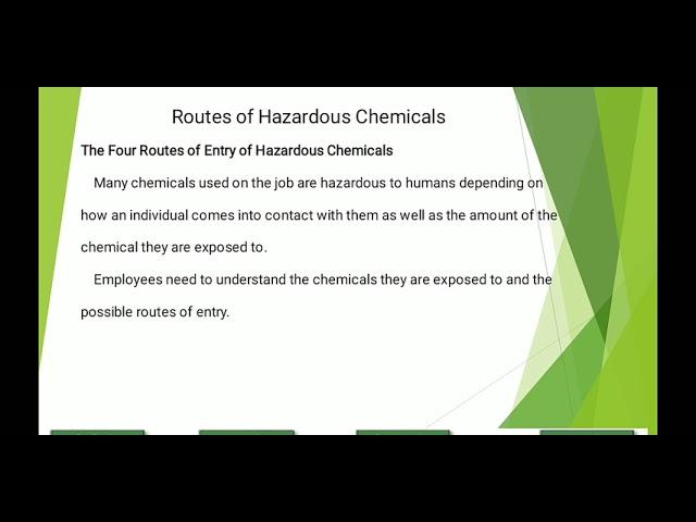 Safety toolbox talk 6 Routes of Hazardous Chemicals