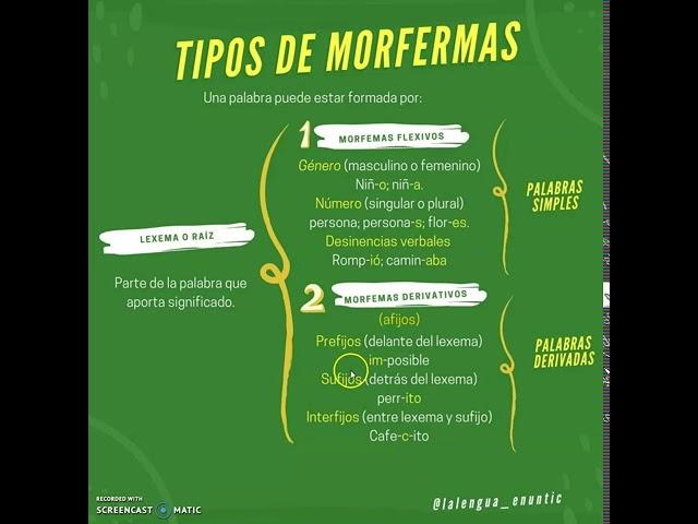 Morfemas flexivos y derivativos