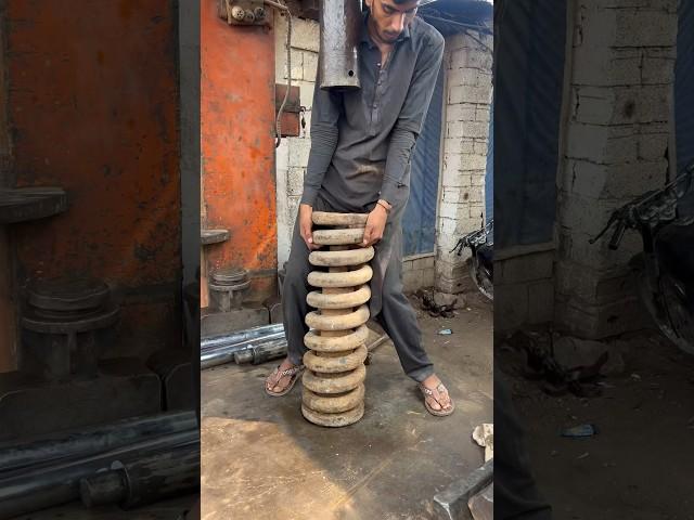 Hydraulic press VS strongest spring #youtubeshorts #shortsfeed #foryou