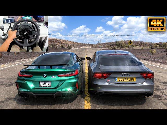 BMW M8 (890HP) & Audi RS7 (860HP)  | Forza Horizon 5 | Thrustmaster T300RS gameplay