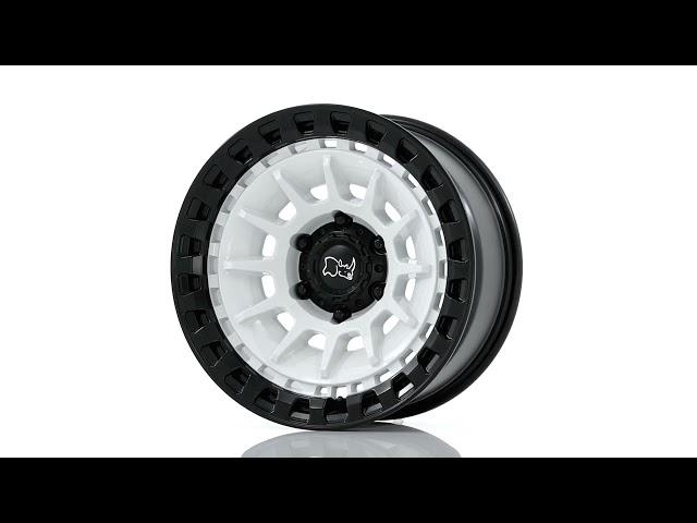 Black Rhino Barrage -  BR009 - 17X8 -  Gloss White on Matte Black