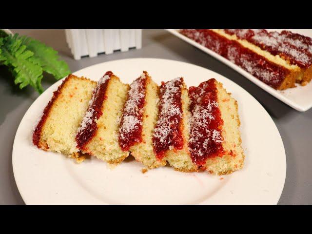 Coconut Jam Cake Recipe By Tasty Food With Maria | Perfect For High Tea | Easy Tea Cake