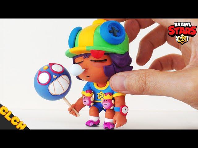 Making Brawl Stars SUGAR RUSH SANDY - Clay Tutorial (Clay Art) 