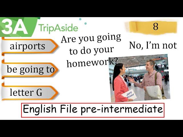 Lesson 8. 3A. English File pre-intermediate course. Airports vocabulary. Be going to. Plans.