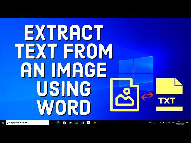 Extract Text From an Image Using Microsoft Word | Image to Text