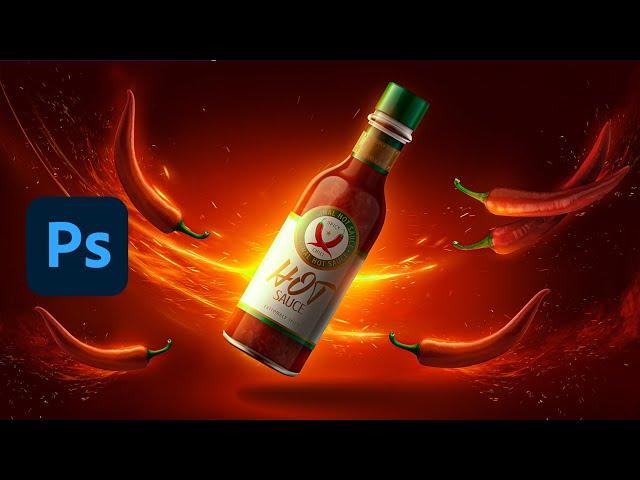 Spicy advertising design Product manipulation - Full Photoshop tutorial