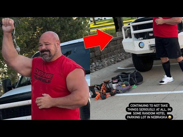 BRIAN SHAW IS ARMWRESTLING A TRUCK??