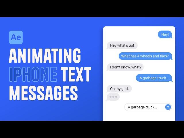 After Effects Tutorial - Animating iPhone text messages