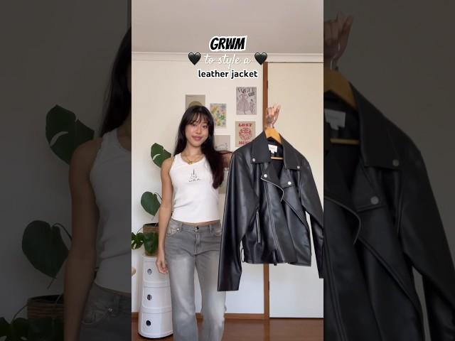 how to style a leather jacket  acubi fashion inspired  #grwm #fashion #shorts