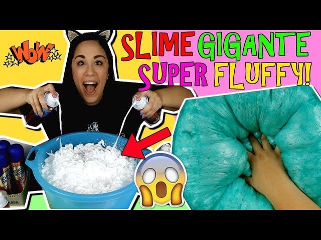 SLIME GIGANTE SUPER FLUFFY CRUNCHY! CON 12 BOTTIGLIE DI SCHIUMA! Iolanda Sweets