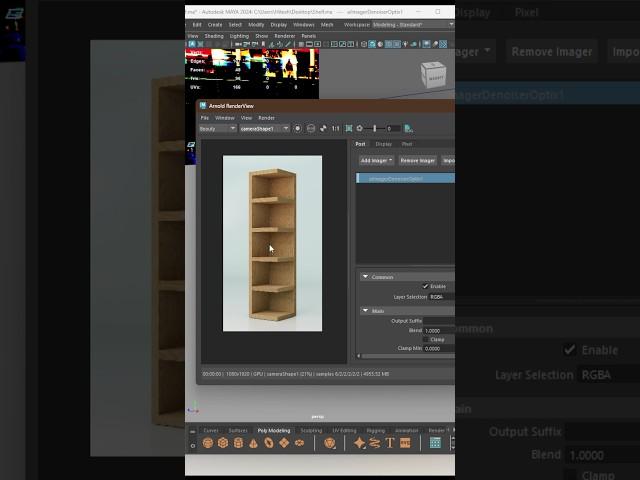 Bookshelf 3D Modeling Tutorial in Autodesk Maya 2024 #maya #mayatutorials #mayamodeling