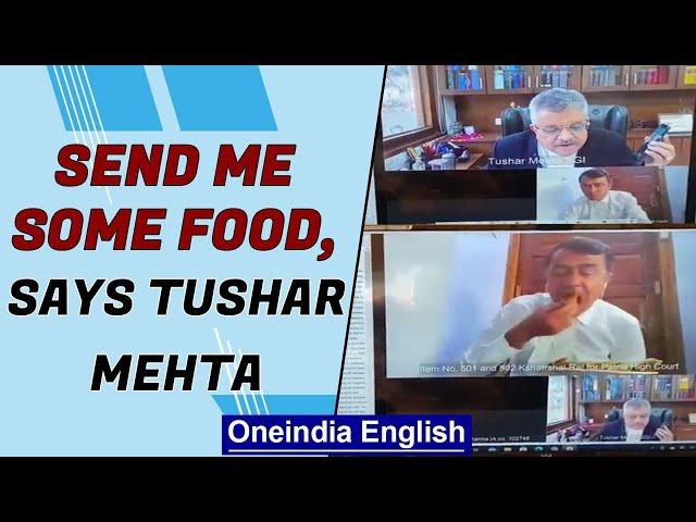 SGI Tushar Mehta asks for food in court | Funny video goes viral | Oneindia News