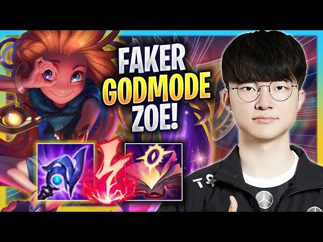 FAKER LITERALLY GOD MODE WITH ZOE! - T1 Faker Plays Zoe MID vs Fizz! | Season 2023