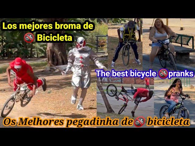 Lá bicicleta broma / Os melhores pegadinha da bicicleta  /The best bicycle pranks