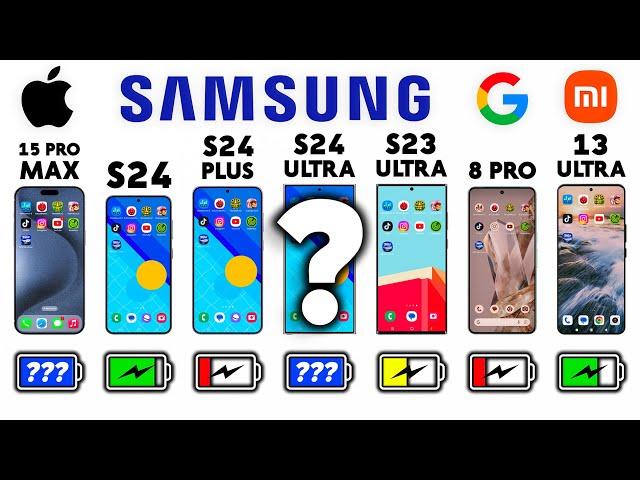 Test batterie : iPhone 15 Pro Max vs Galaxy S24 Ultra, S24+, S24, Pixel 8 Pro, Xiaomi 13 Ultra !