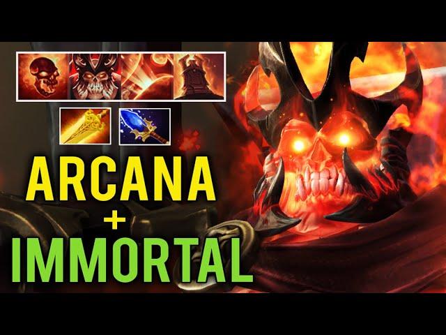 NEW BADASS ARCANA + IMMORTAL Wraith King TI10 Skeleton King is Back Pro Gameplay 7.26 Dota 2