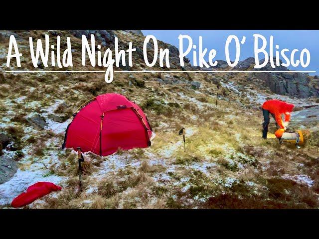 STORMY Winter Mountain Camp On Pike o’ Blisco