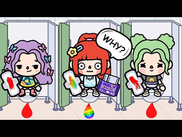 I'm The Only Girl With Rainbow Period | Sad Story | Toca Life Story | Toca Boca