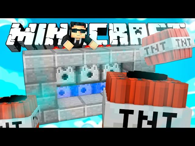 АВТОМАТИЧЕСКАЯ ПУШКА УСТРОИЛА ДОЖДЬ ИЗ ТНТ! TNT WARS IN MINECRAFT