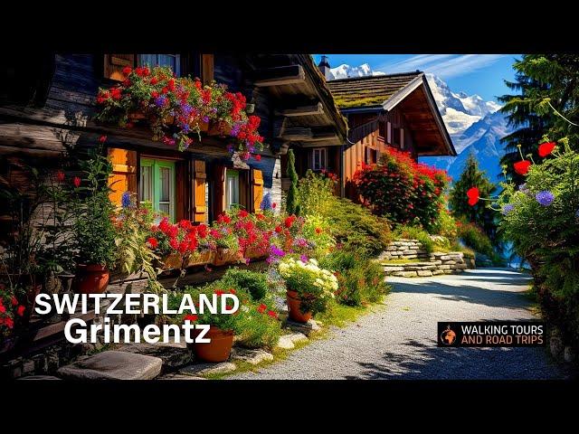 Grimentz SWITZERLAND - Swiss Village Tour - Most Beautiful Villages in Switzerland 4k video walk