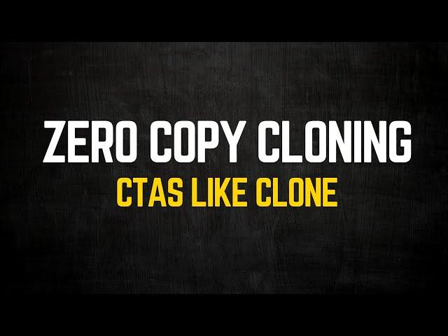 Snowflake Zero Copy Cloning || Does it Occupy Storage and computation || CTAS Like Clone