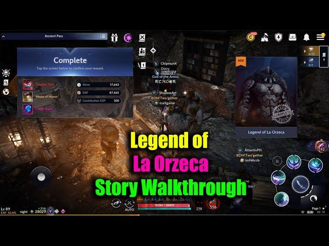 Black Desert Mobile Legend of La Orzeca Story Walkthrough