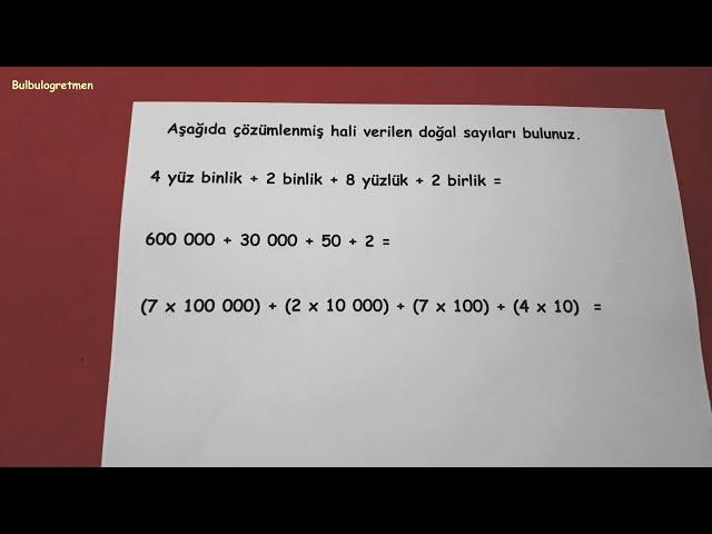 4.sınıf doğal sayılar @Bulbulogretmen  #matematik #keşfet #4sınıf #doğalsayılar #sayılar