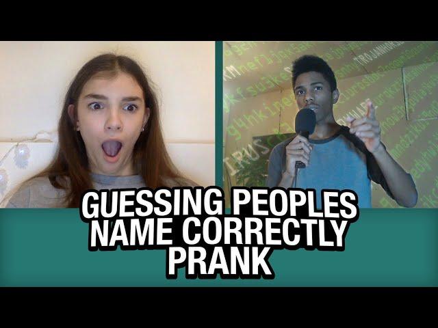 Guessing Peoples Names CORRECTLY PRANK on Omegle!