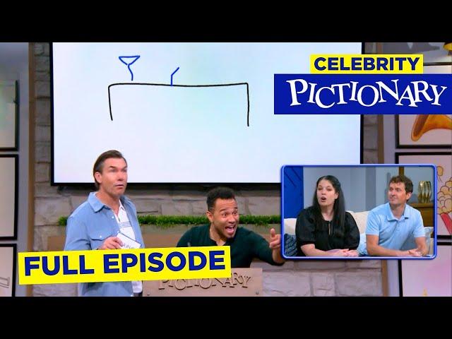 Watch Them Sketch Things at a Bowling Alley | Pictionary Game Show: Corbin Bleu vs Melissa Peterman