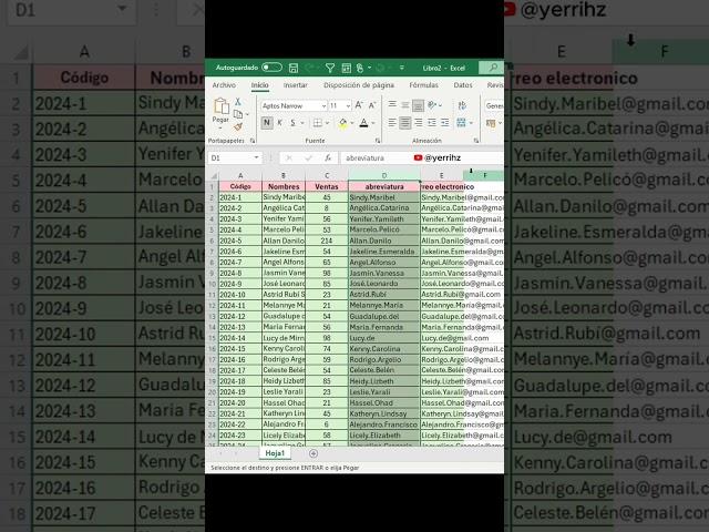 Cómo copiar tablas en excel correctamente, inténtalo está fácil #excel #tutorial #excelavanzado