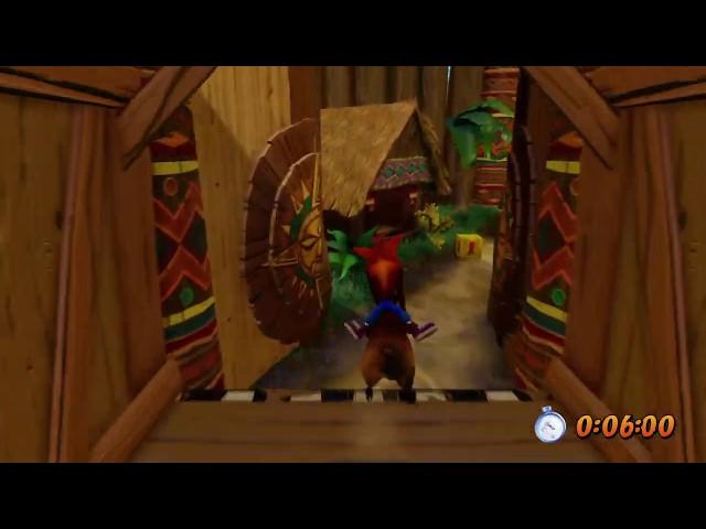 Crash Bandicoot N. Sane Trilogy 1 - Hog Wild - Gem/Time trial (Platinum)