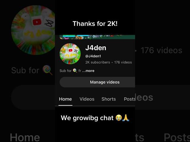 Thanks for 2K subs! 