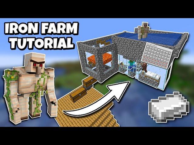 1.18 EASY/COMPACT IRON FARM TUTORIAL! | Minecraft Skyblock 1.18 Lets Play | #5